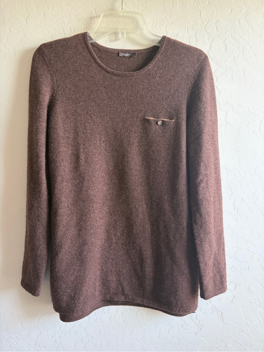Women's Brown Crewneck 100% Cashmere Sweater